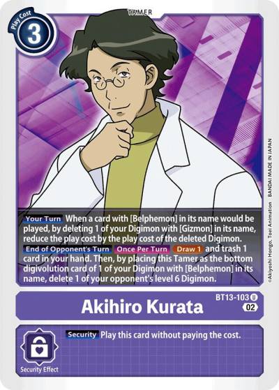 Akihiro Kurata BT13-103 U Versus Royal Knights Digimon card