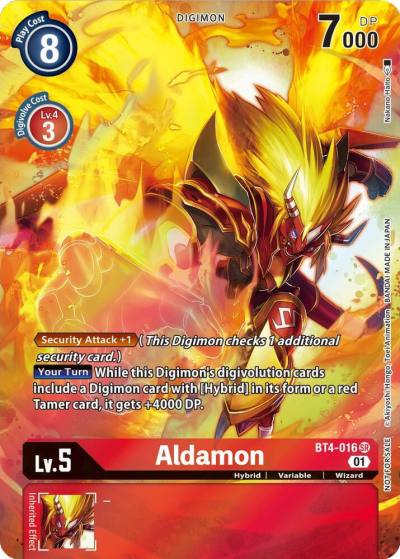 Aldamon 1 Year Anniversary Box Topper BT4-016 SR Great Legend Digimon card