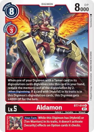 Aldamon BT7-014 U Next Adventure Digimon card