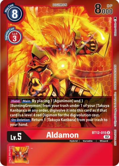 Aldamon Tamer Party Special BT12-015 R Across Time Digimon card
