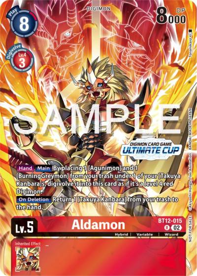Aldamon Ultimate Cup 2024 BT12-015 R Across Time Digimon card