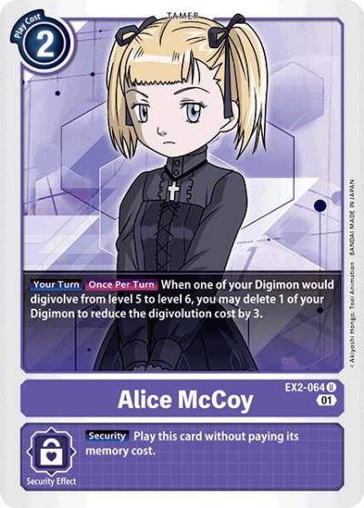 Alice McCoy EX2-064 U Digital Hazard Digimon card