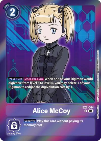 Alice McCoy Event Pack 5 EX2-064 U Digital Hazard Digimon card