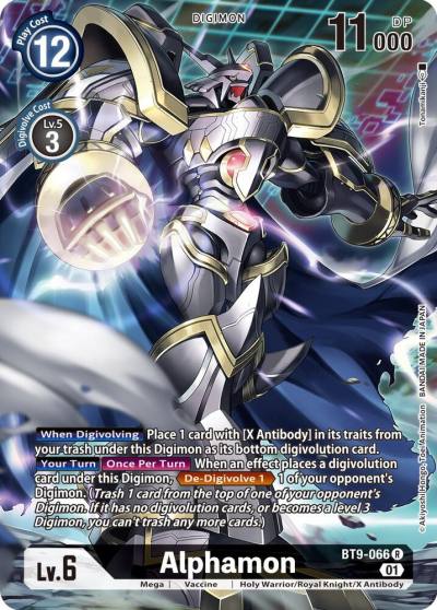 Alphamon Alternate Art BT9-066 R X Record Digimon card