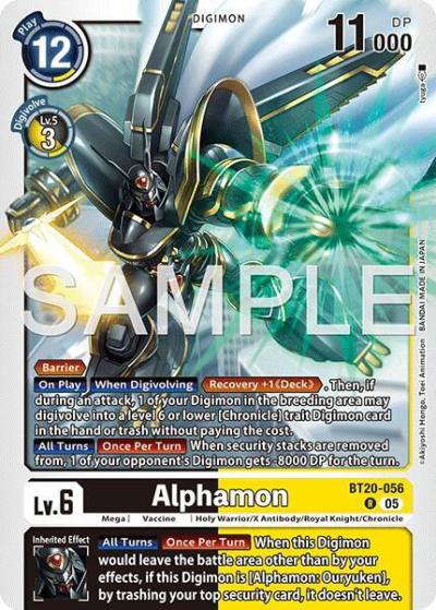 Alphamon Reprint BT20-056 R Advanced Booster Digimon Generation Digimon card