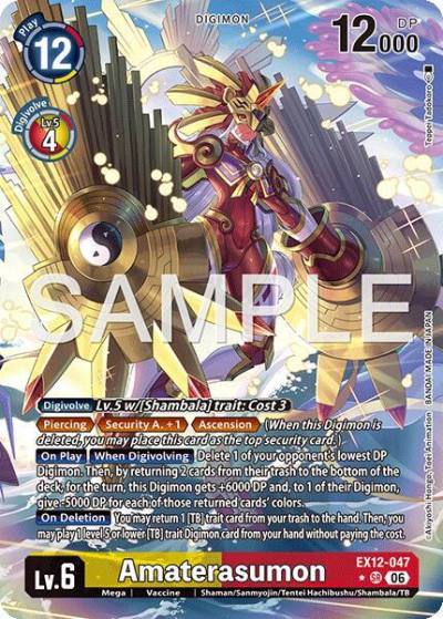 Amaterasumon Alternate Art EX12-047 SR Digital World Shambala Digimon card
