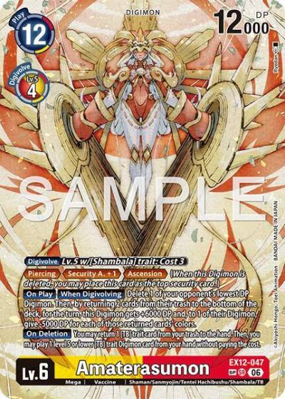 Amaterasumon SP EX12-047 SR Digital World Shambala Digimon card