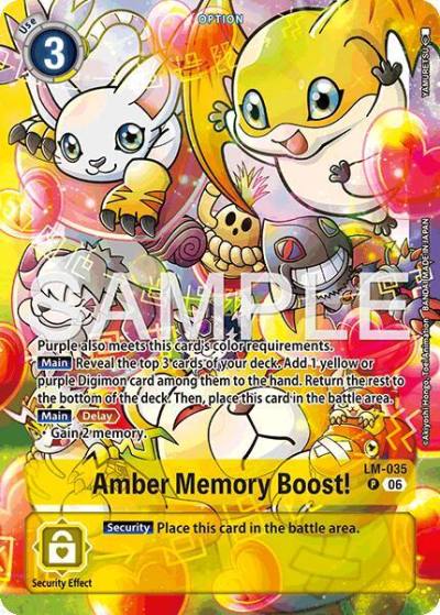 Amber Memory Boost! Alternate Art LM-035 P Starter Deck 23: Beatbreak Digimon card