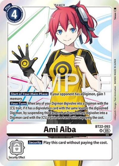 Ami Aiba BT22-093 SR Cyber Eden Digimon card