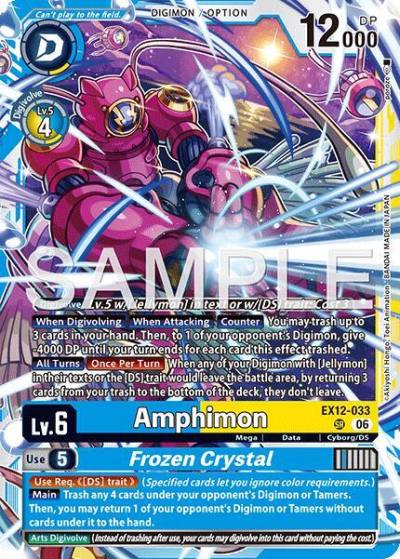 Amphimon // Frozen Crystal Altermate Art EX12-033 SR Digital World Shambala Digimon card