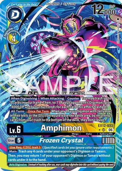 Amphimon // Frozen Crystal EX12-033 SR Digital World Shambala Digimon card