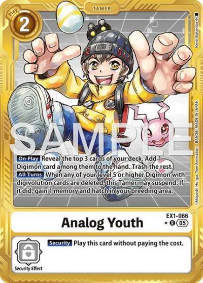Analog Youth Gold Border EX1-066 R Advanced Booster Digimon Generation Digimon card