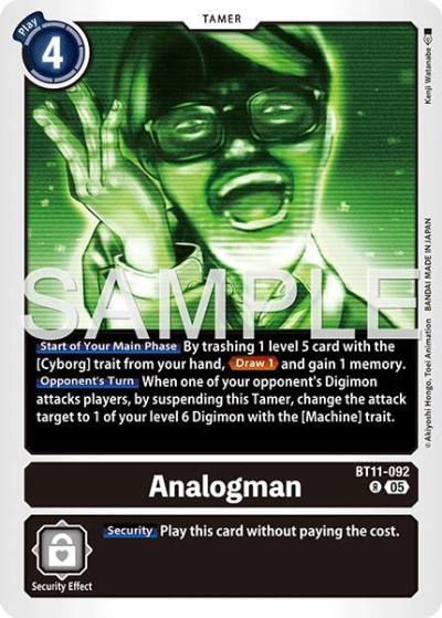 Analogman Reprint BT11-092 R Advanced Booster Digimon Generation Digimon card