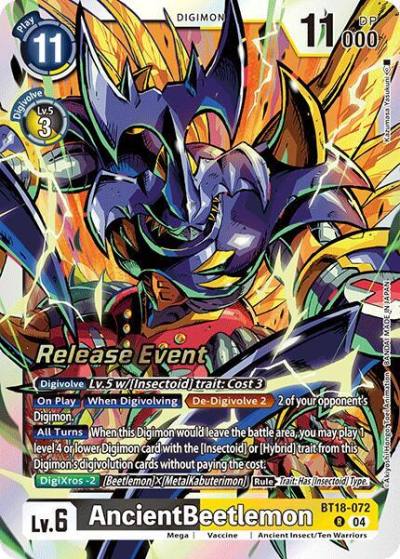 AncientBeetlemon BT18-072 R Release Special Booster 2.0 Celebration Event Cards Digimon card