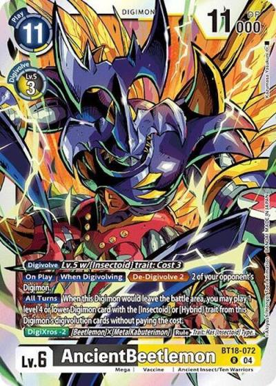 AncientBeetlemon BT18-072 R Release Special Booster 2.0 Digimon card