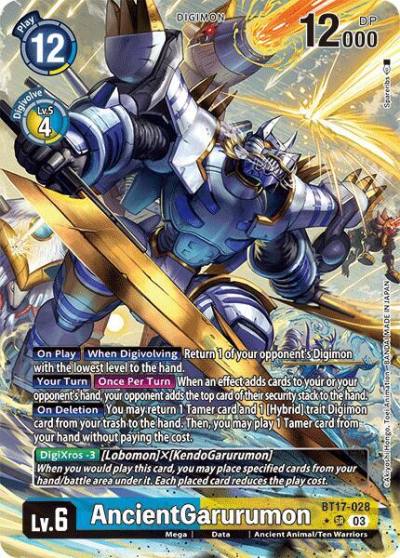 AncientGarurumon Alternate Art BT17-028 SR Secret Crisis Digimon card