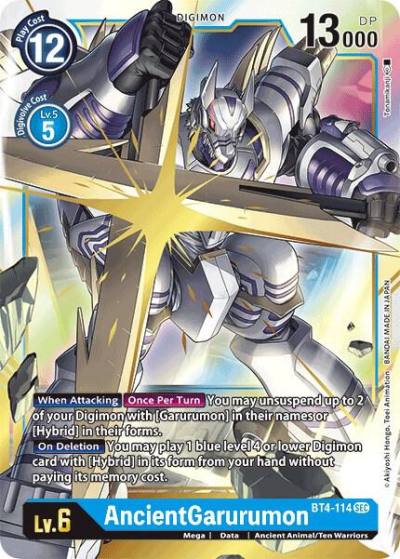 AncientGarurumon BT4-114 SEC Great Legend Digimon card