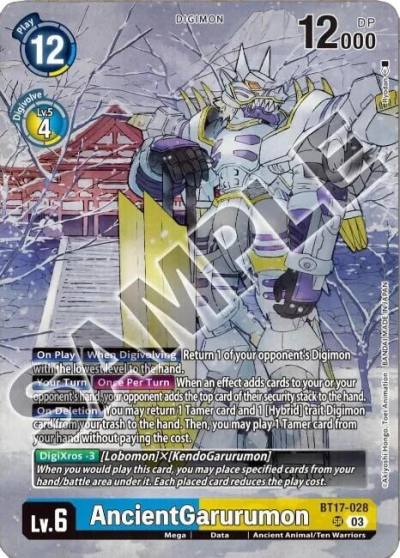AncientGarurumon Tamers Selection Box Ver Championship 2024 BT17-028 SR Secret Crisis Digimon card