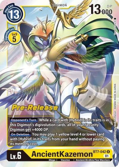 AncientKazemon BT7-042 R Next Adventure Pre-Release Cards Digimon card