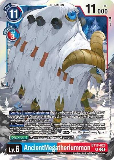 AncientMegatheriummon BT18-028 R Release Special Booster 2.0 Digimon card