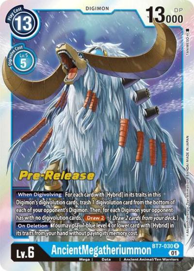 AncientMegatheriummon BT7-030 R Next Adventure Pre-Release Cards Digimon card