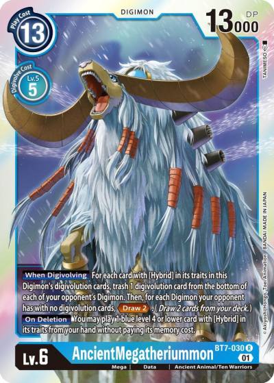 AncientMegatheriummon BT7-030 R Next Adventure Digimon card