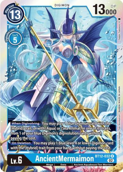 AncientMermaimon BT12-032 R Across Time Digimon card