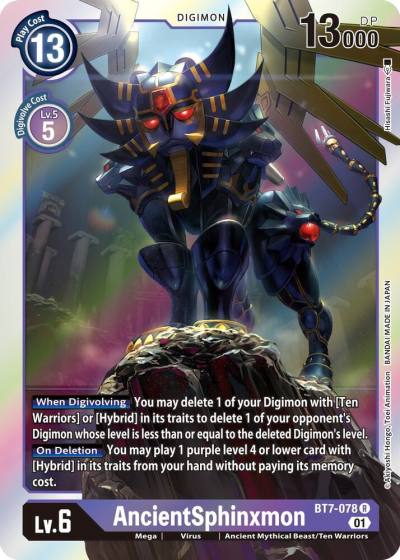 AncientSphinxmon BT7-078 R Next Adventure Digimon card