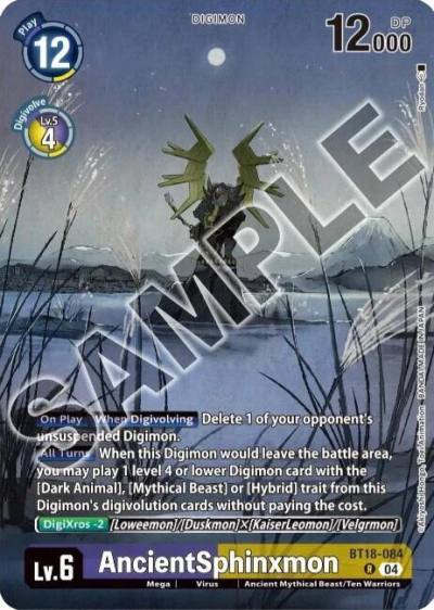 AncientSphinxmon Tamers Selection Box Ver Championship 2024 BT18-084 R Release Special Booster 2.0 Digimon card