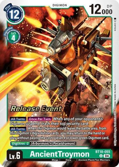 AncientTroymon BT18-055 U Release Special Booster 2.0 Celebration Event Cards Digimon card