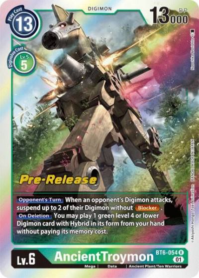 AncientTroymon BT6-054 R Double Diamond Pre-Release Cards Digimon card