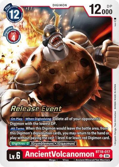 AncientVolcanomon BT18-017 U Release Special Booster 2.0 Celebration Event Cards Digimon card