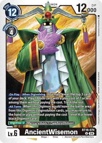 AncientWisemon BT18-074 U Release Special Booster 2.0 Digimon card