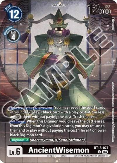 AncientWisemon Tamers Selection Box Ver Championship 2024 BT18-074 U Release Special Booster 2.0 Digimon card