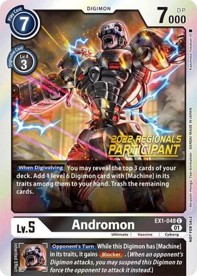 Andromon 2022 Championship Online Regional Online Participant EX1-048 C Classic Collection Digimon card