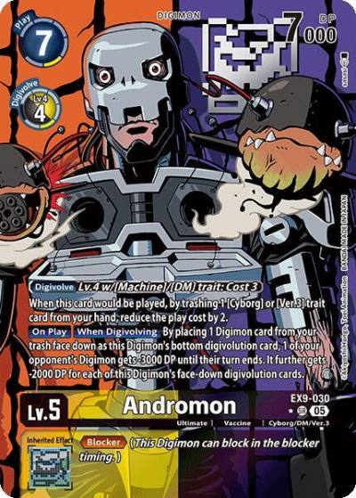 Andromon Alternate Art EX9-030 SR Versus Monsters Digimon card
