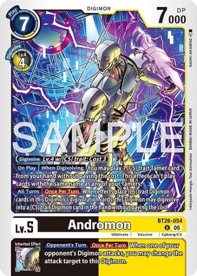 Andromon BT26-054 U Timeless Bonds Digimon card