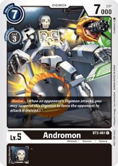 Andromon Double Diamond Pre Release BT2-061 C Release Special Booster 1.0 Digimon card