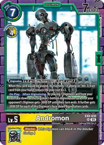 Andromon EX9-030 SR Versus Monsters Digimon card
