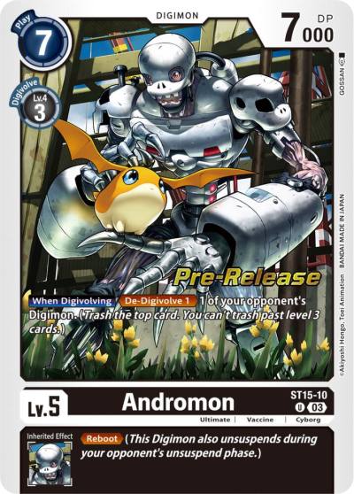 Andromon ST15-10 U Starter Deck 15: Dragon of Courage Pre-Release Cards Digimon card