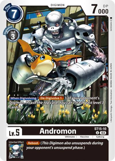 Andromon ST15-10 U Starter Deck 15: Dragon of Courage Digimon card