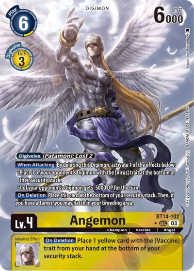 Angemon Alternate Art BT14-102 SEC Blast Ace Digimon card