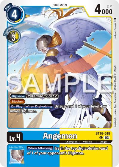 Angemon BT16-019 C Beginning Observer Digimon card