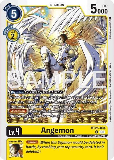 Angemon BT25-034 C Dual Revolution Digimon card