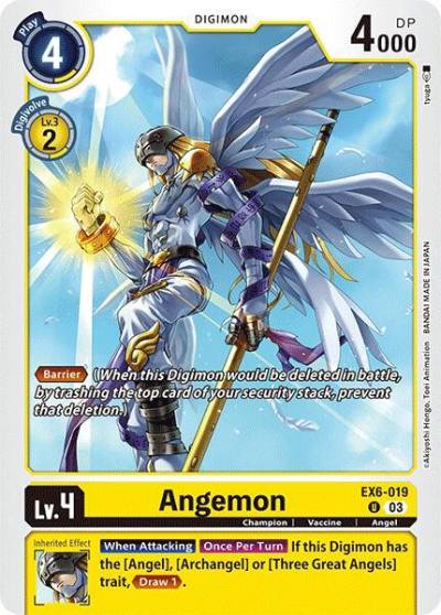 Angemon EX6-019 U Infernal Ascension Digimon card