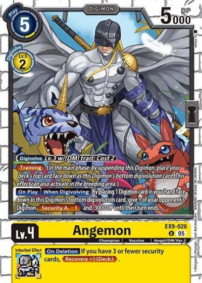 Angemon EX9-026 U Versus Monsters Digimon card