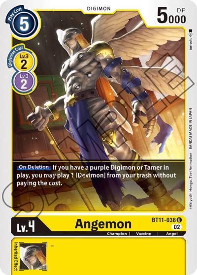 Angemon Foil BT11-038 U Dimensional Phase Digimon card