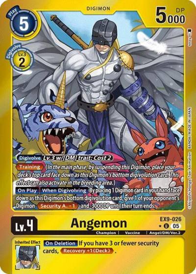Angemon Limited Foil EX9-026 U Versus Monsters Digimon card