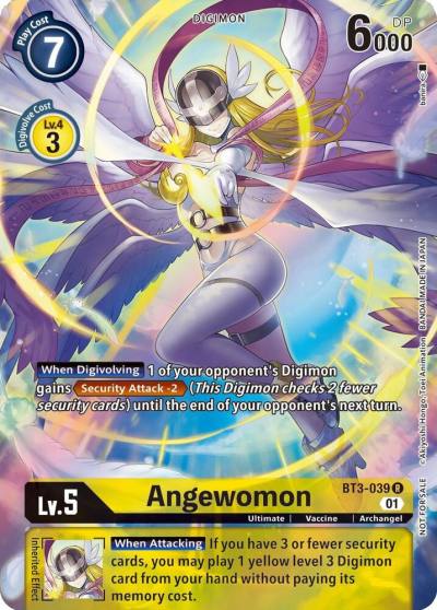 Angewomon 1 Year Anniversary Box Topper BT3-039 R Release Special Booster 1.0 Digimon card