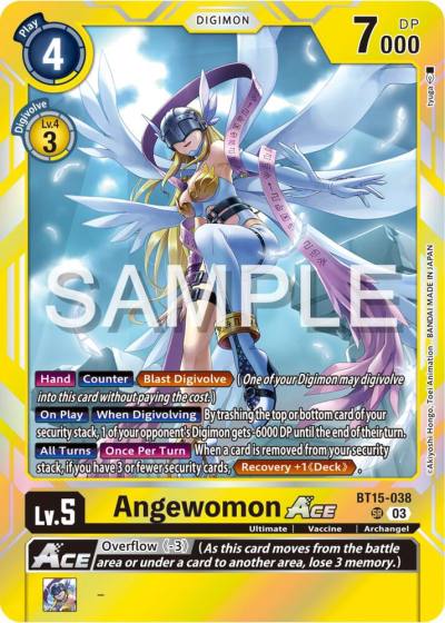 Angewomon ACE BT15-038 SR Exceed Apocalypse Digimon card